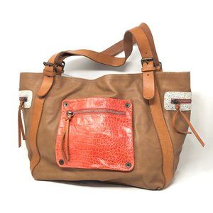 MAURIZIO TAIUTI Leather Shoulder Handbag, Large Leather Tote, Designer Purse